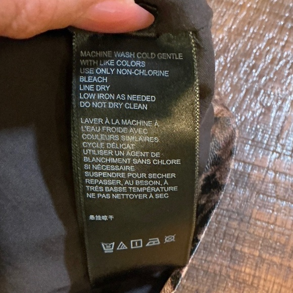 Free People “Fake Out” Faux Wrap Mini Skirt Vegan Leather Leopard Print Size 4 - Picture 8 of 9